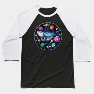 Psychedelic Whale Baseball T-Shirt